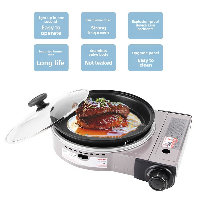 Camping Cooking Burner - Portable Windproof Gas Stove Butane Burner