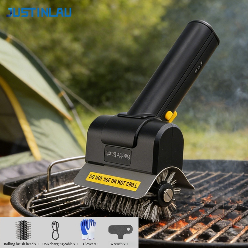 Camping Cooking Mesh - JUSTINLAU Electric Grill Brush Dirt＆Grime Removal