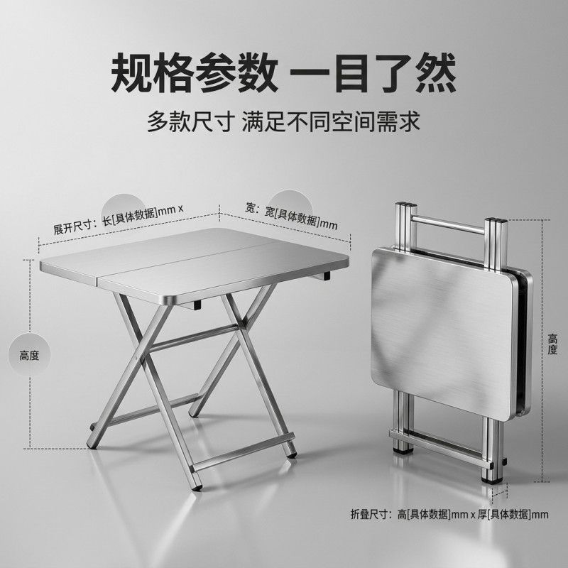 Camping Cooking Table - Stainless Steel Folding Camping Table Portable