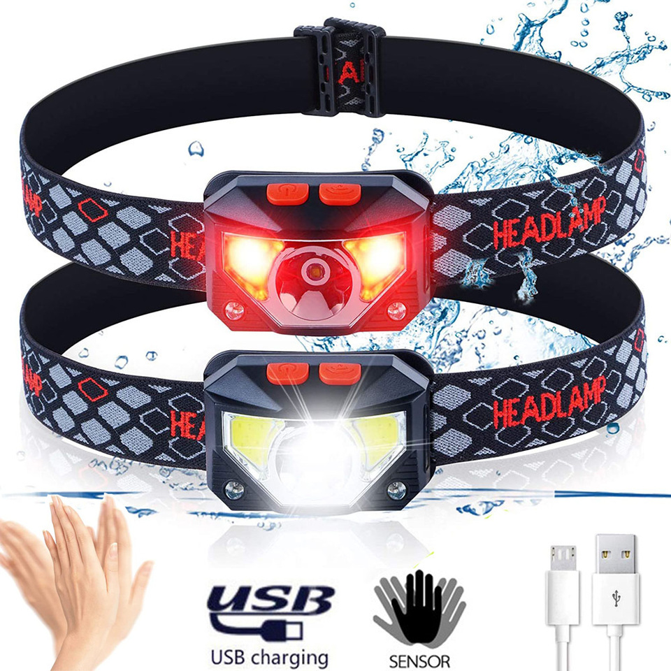 Camping Cooking Fish - 8 Modes LED Headlight Handfress Motion