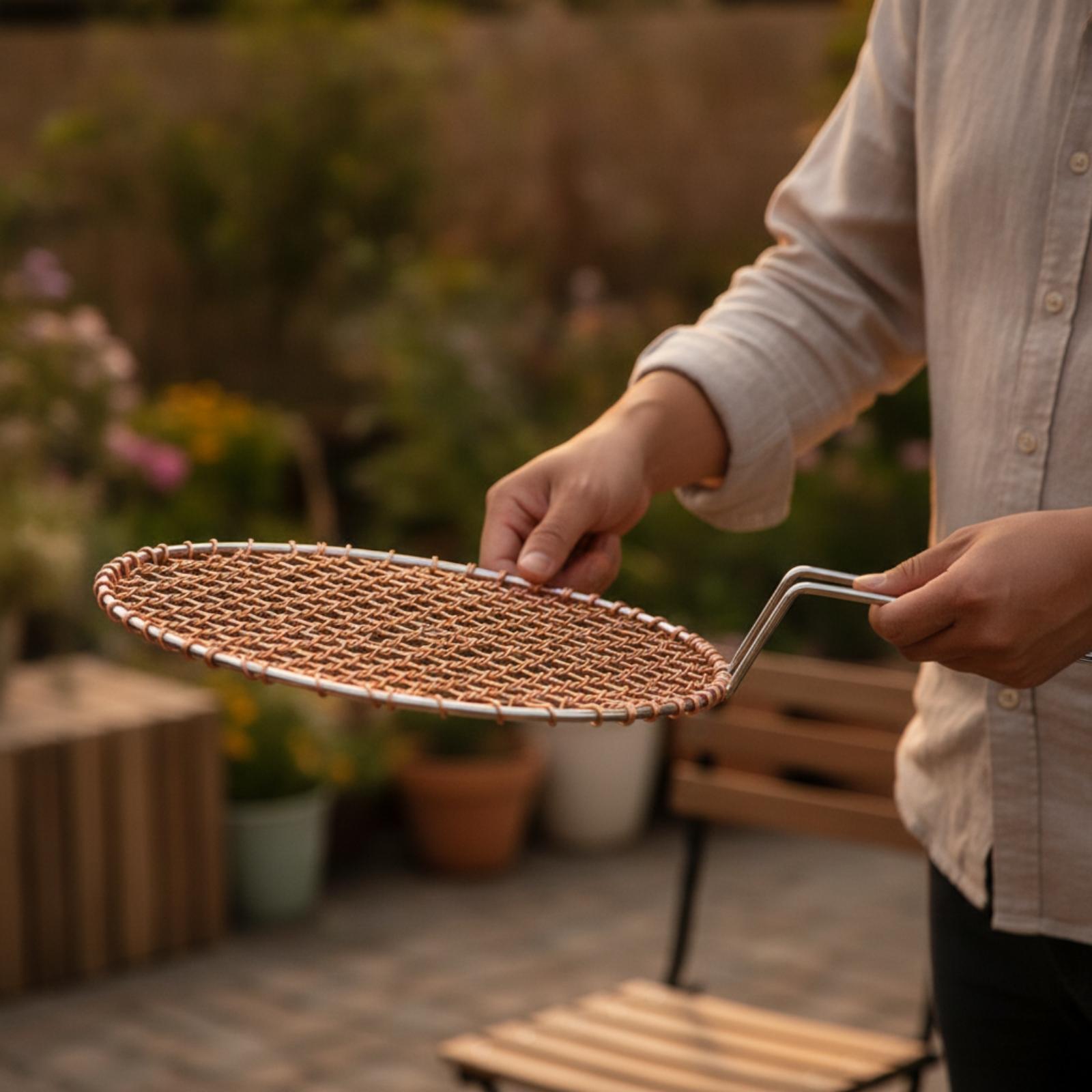 Portable Copper Mesh Round Gri - Camping With Cooking recension och pris