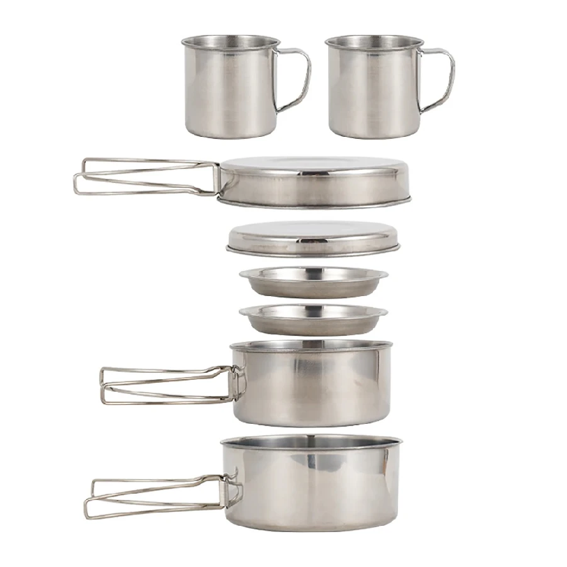 8pcs/Set Camping Cookware Mess - Camping Cooking Plate recension och pris