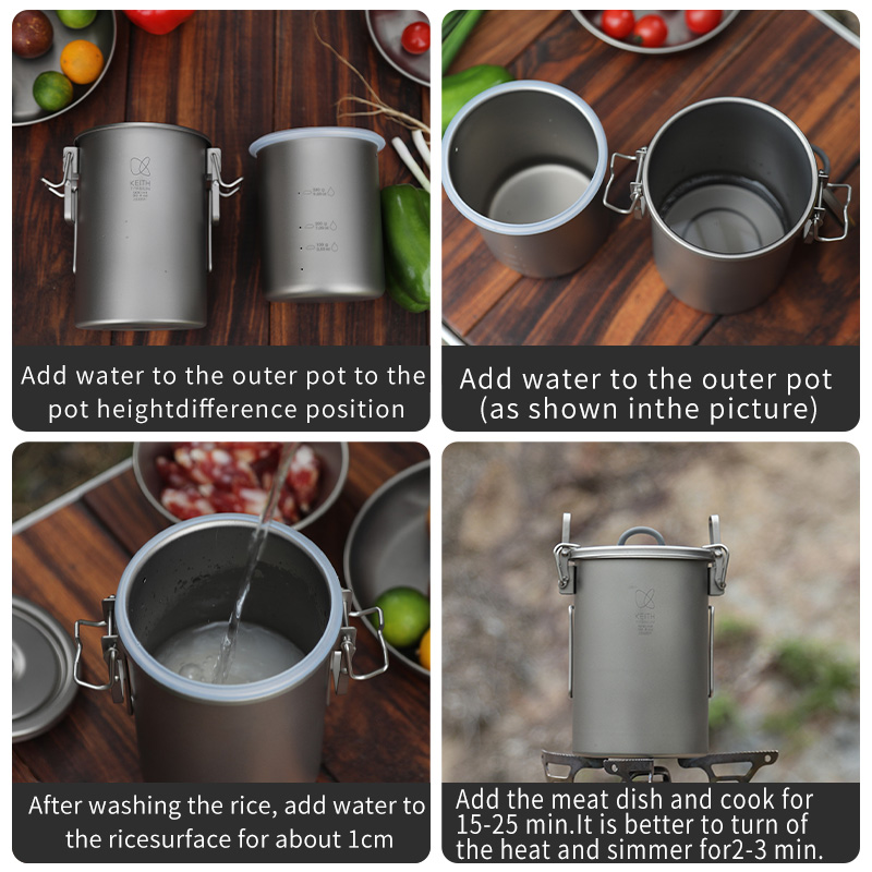 KEITH Pure Titanium Rice Cooke - Camping Cooking Accessories recension och pris