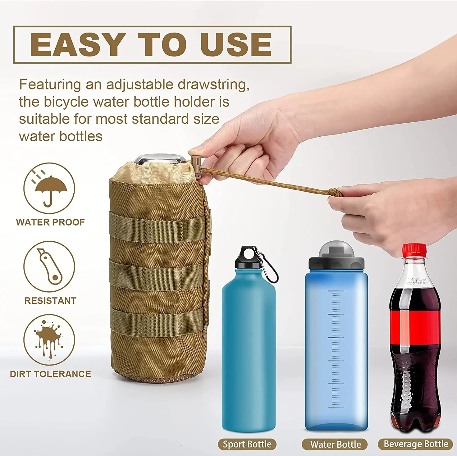 Tactical Molle Water Bottle Ba - Camping Cooking Can recension och pris