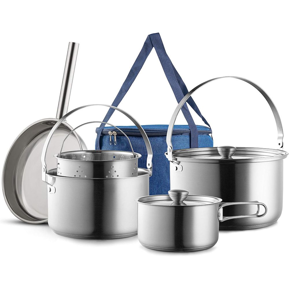 Camping Cookware Set 304 Stain - Camping Cooking Open Fire recension och pris