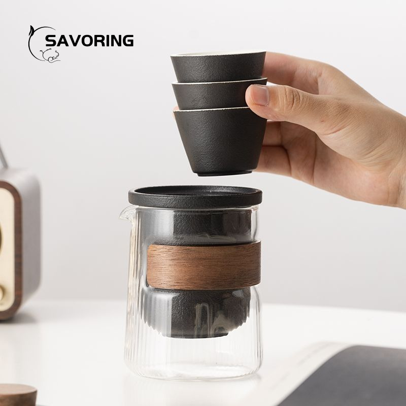 Simple Chinese Ceramic Tea Set - Camping Cooking Accessories recension och pris