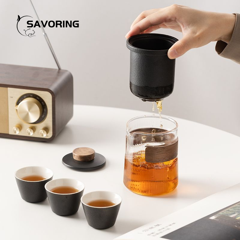 Simple Chinese Ceramic Tea Set - Camping Cooking Accessories recension och pris