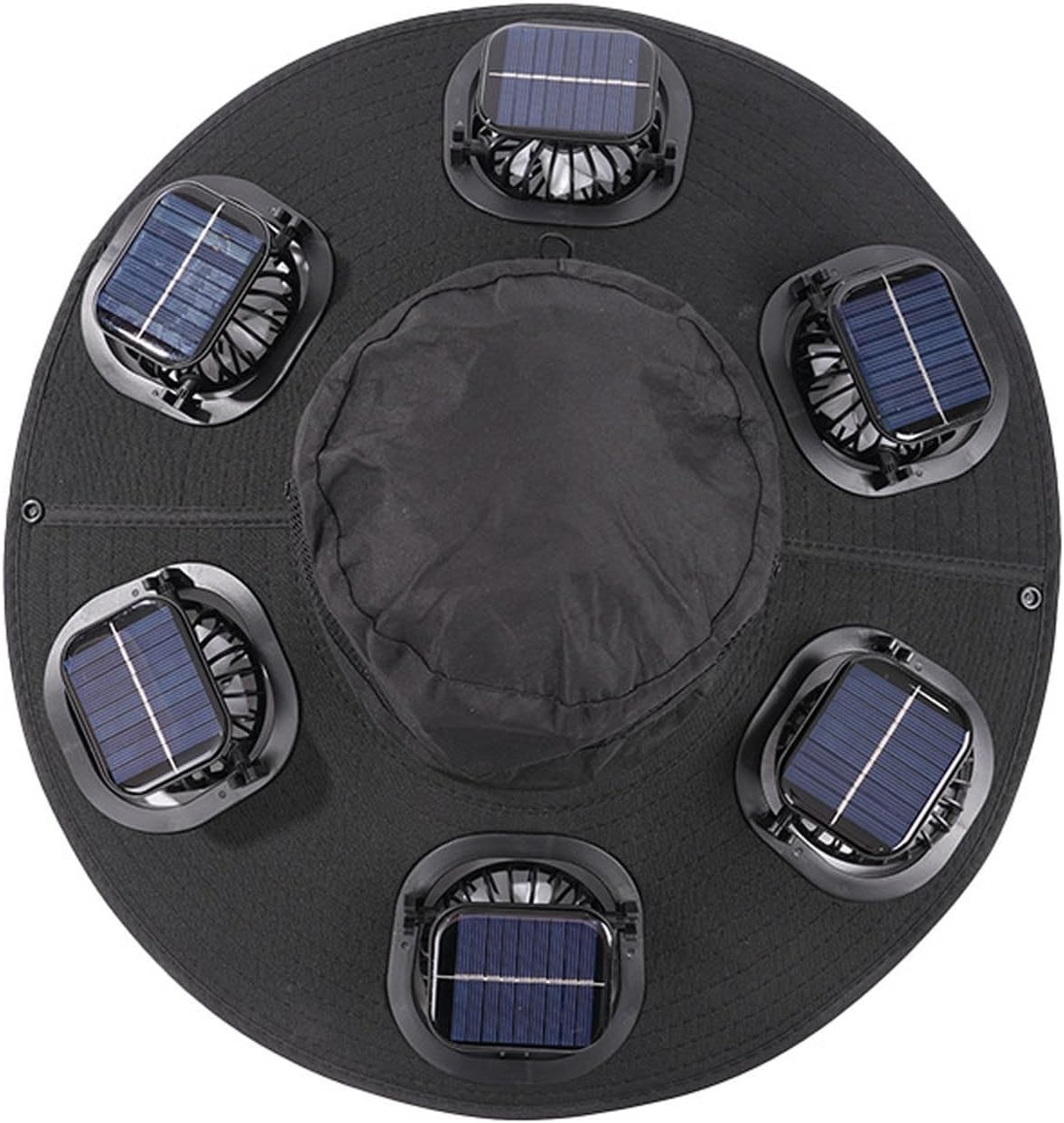 Hot 6 Fans Solar Fan Hat Breat - Camping Cooking Fish recension och pris