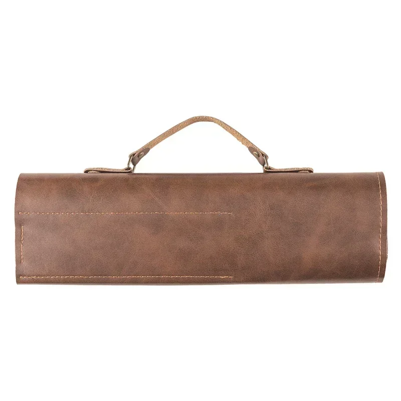 Leather Chef Knife Bag Portabl - Camping Cooking Roll recension och pris
