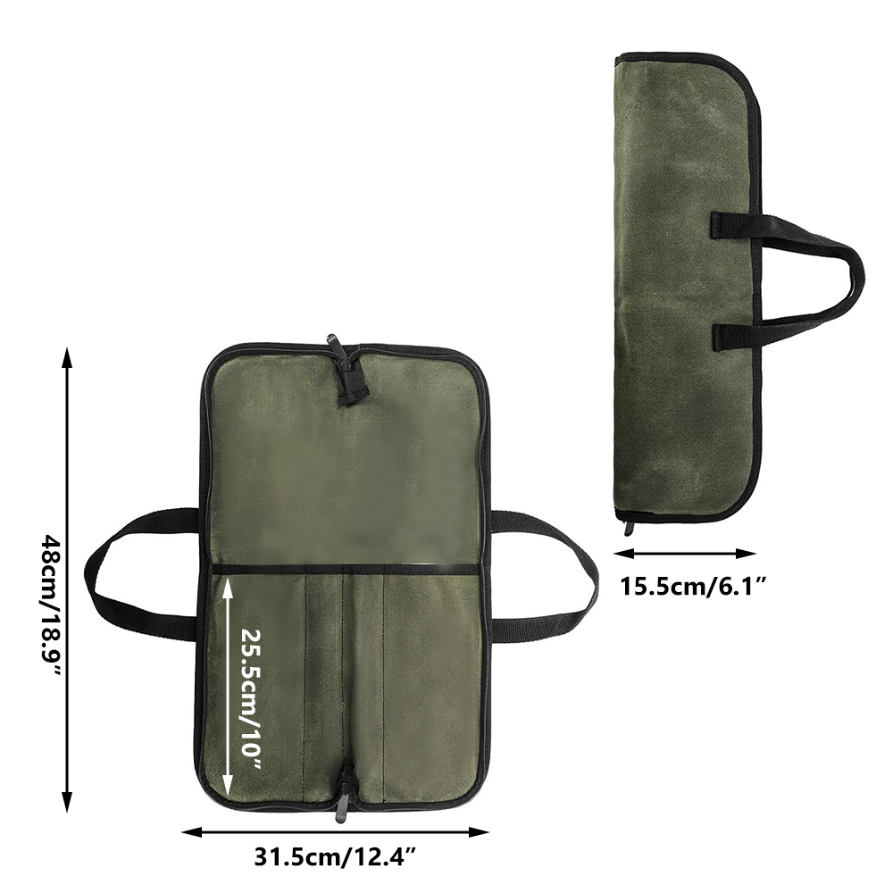 Waxed Canvas Knife Roll Bag Mu - Camping Cooking Roll recension och pris