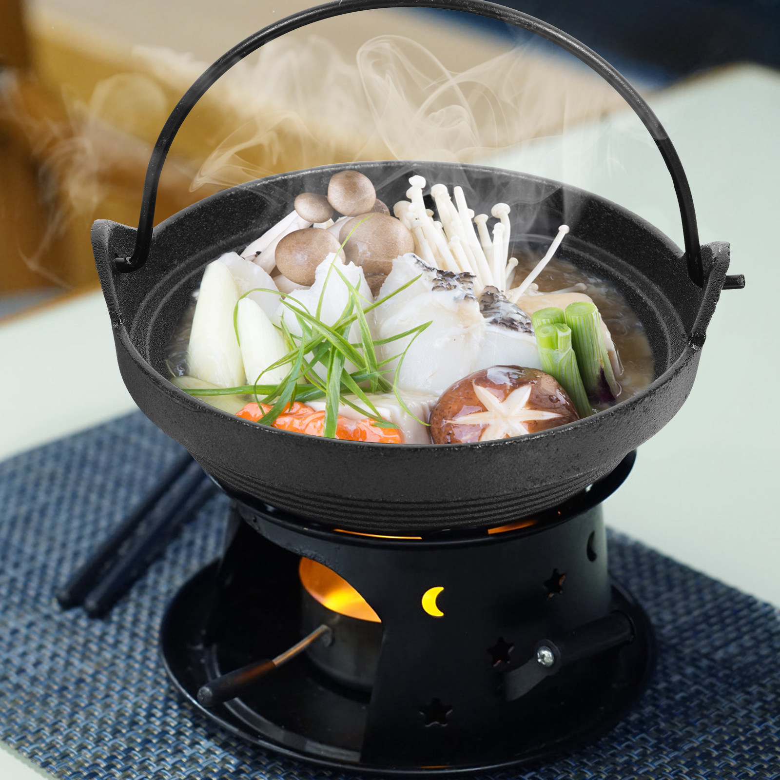 1 set Cast Iron Sukiyaki Japan - Japanese Camping Cooking recension och pris