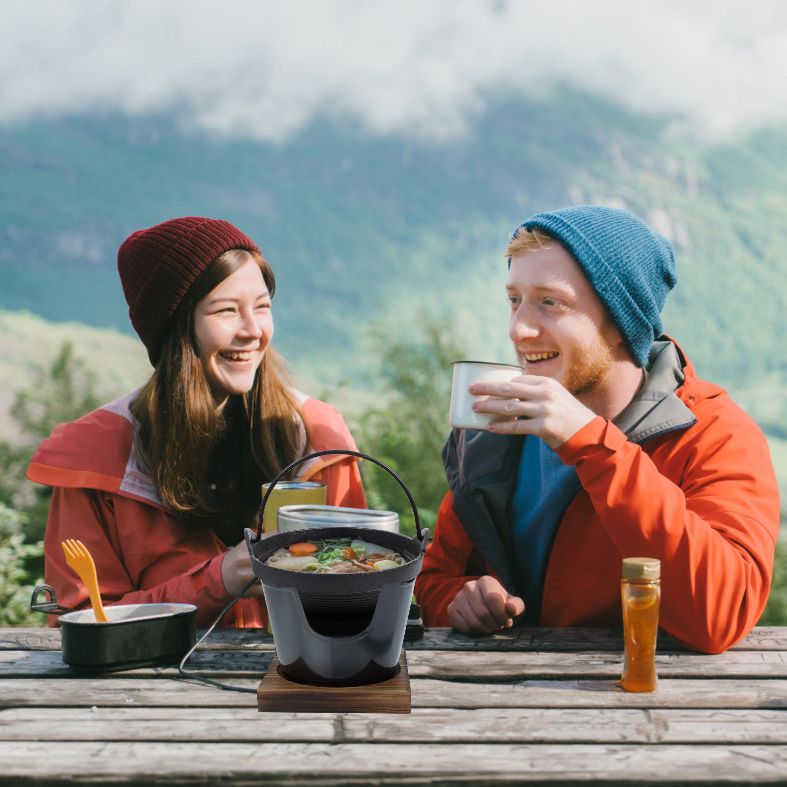 1 set Cast Iron Sukiyaki Japan - Japanese Camping Cooking recension och pris