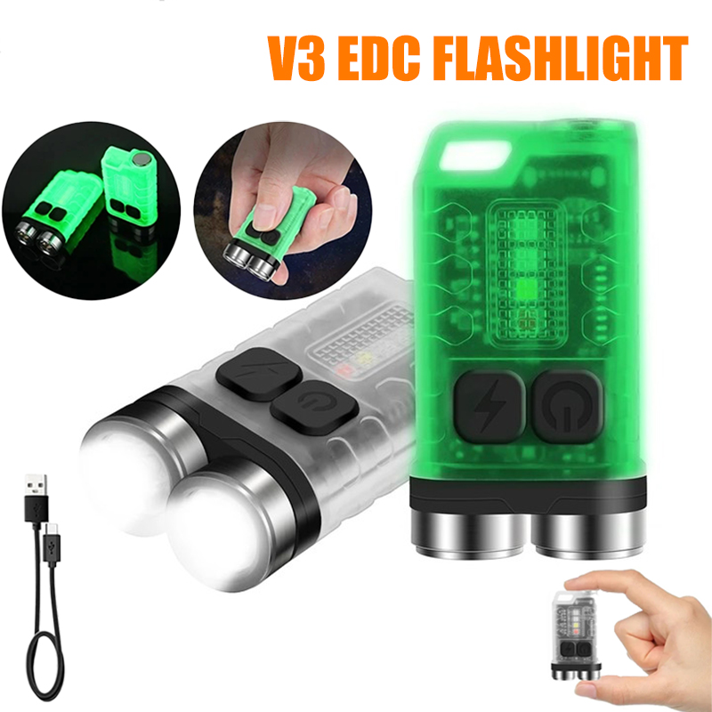V3 EDC Flashlight Mini Keychai - Camping Cooking Fish recension och pris
