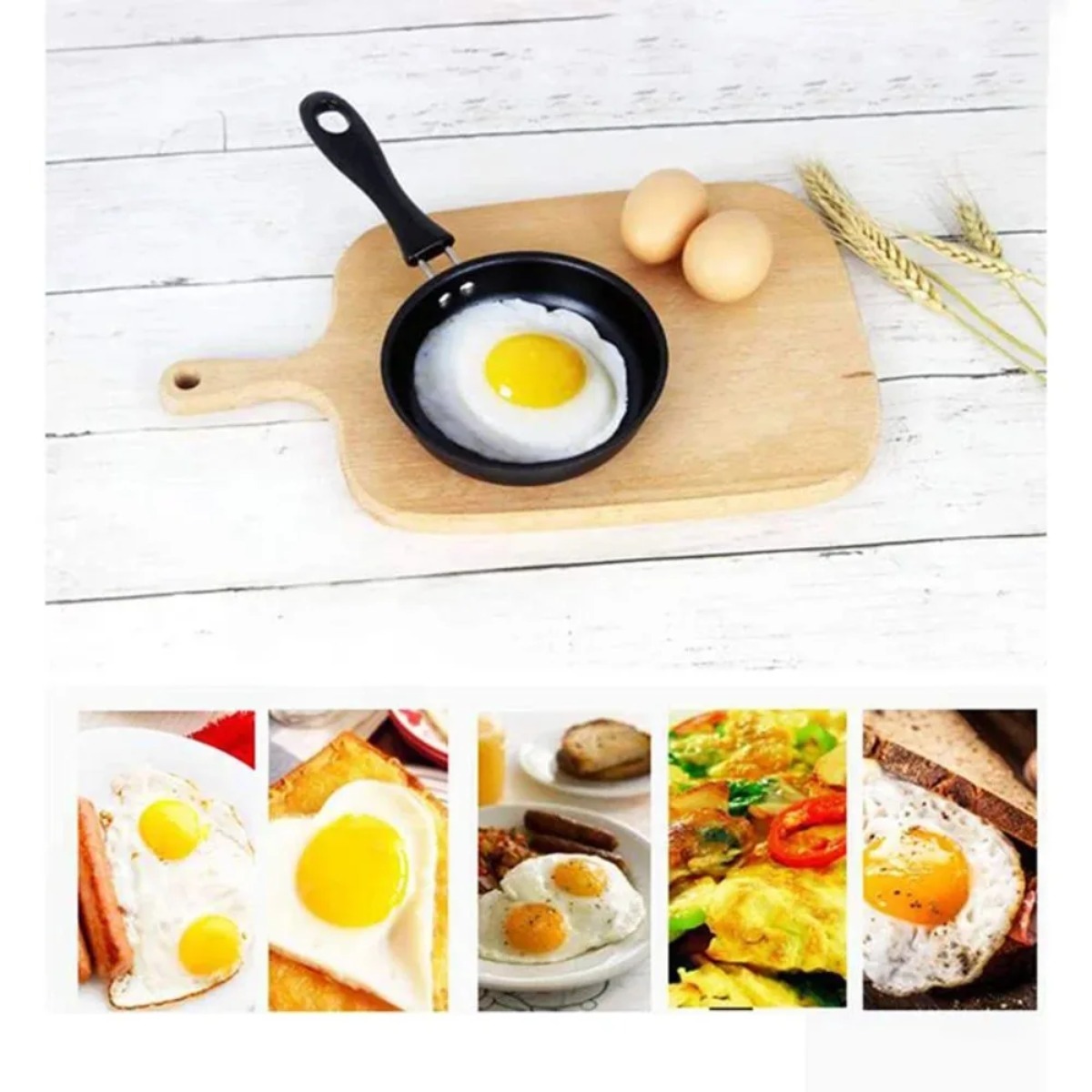 Mini Frying Pan with Handle Po - Camping Cooking Cast Iron recension och pris