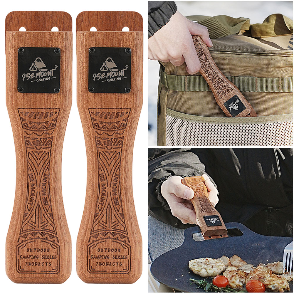 Outdoor Natural Wood Grill Pan - Camping Cooking Plate recension och pris