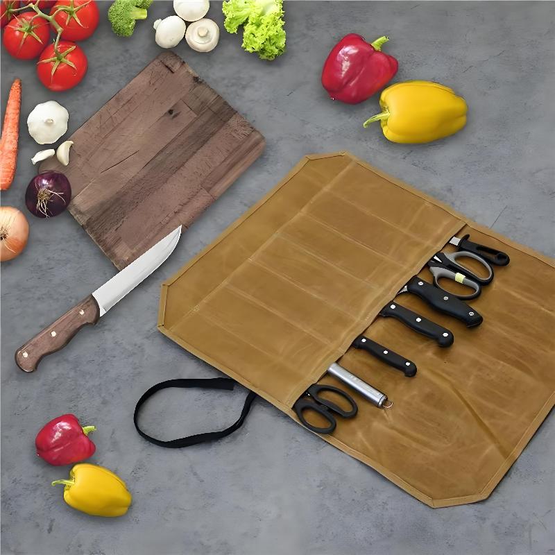 Waxed Canvas Chef Knife Roll M - Camping Cooking Rack recension och pris