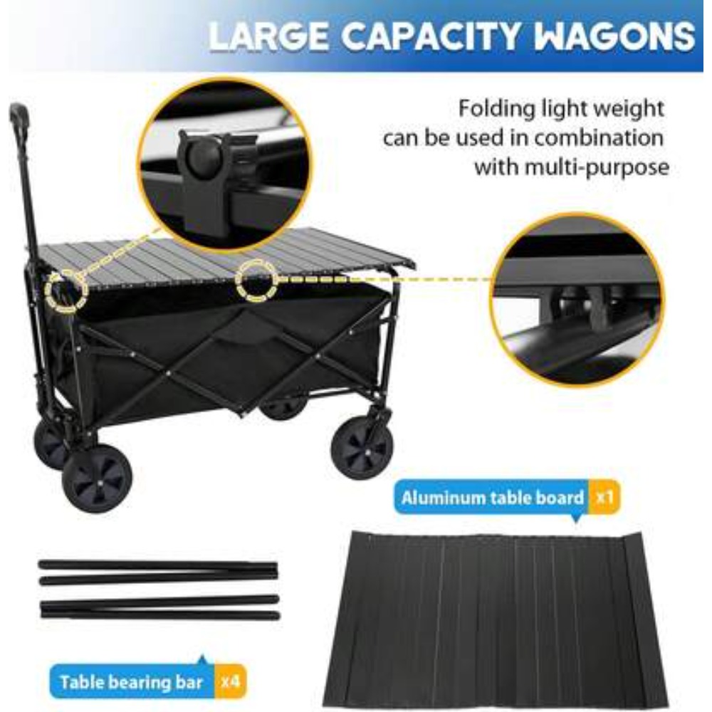 Garden Cart Folding Wagon Coll - Camping Cooking Table Foldable recension och pris
