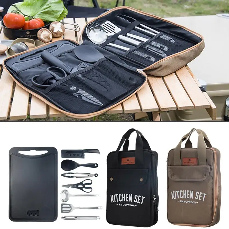 8pcs Camping Kitchen Cookware  - Camping Cooking Set Jetboil recension och pris