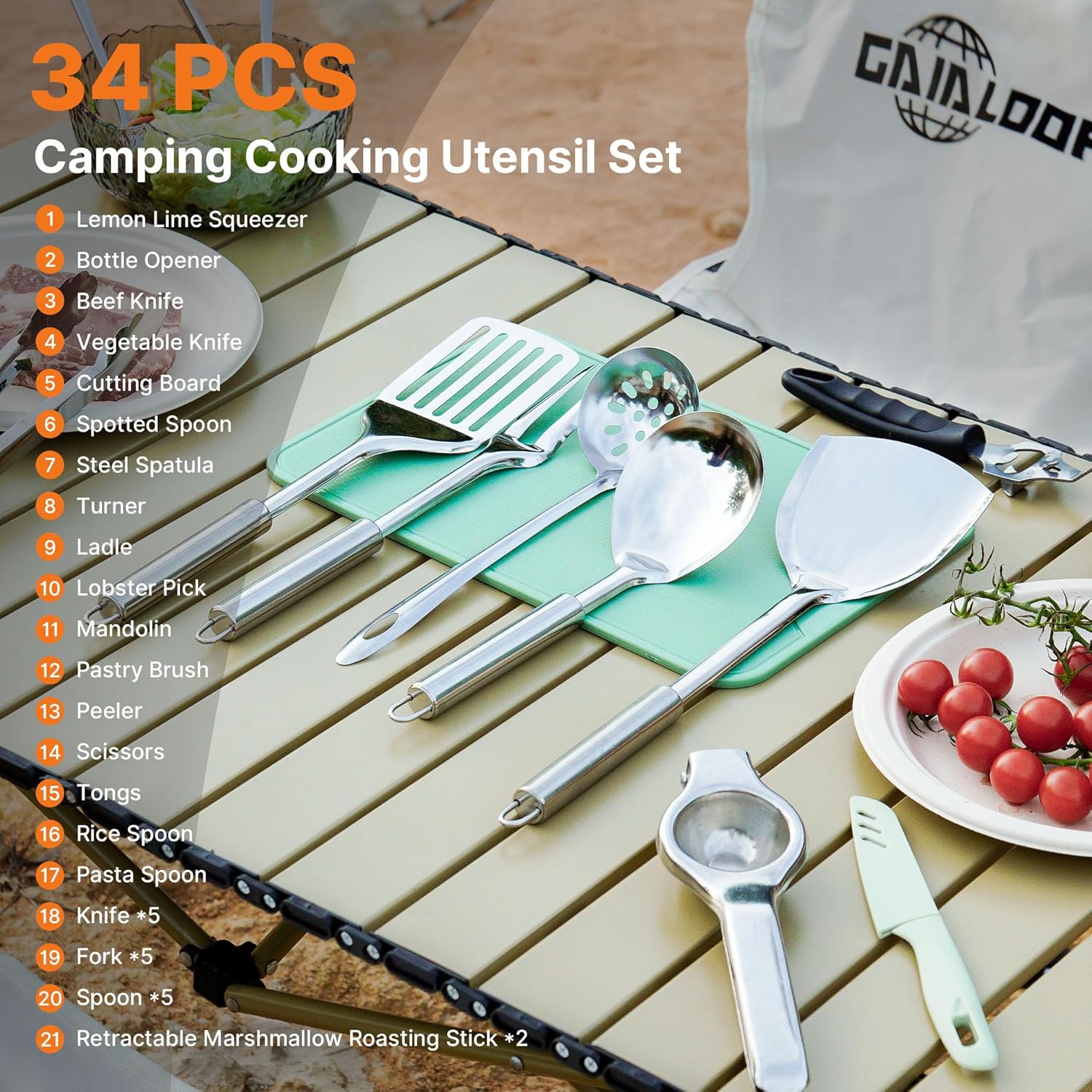 Camping Cooking Utensils Set,  - Camping Cooking Essentials Kit recension och pris