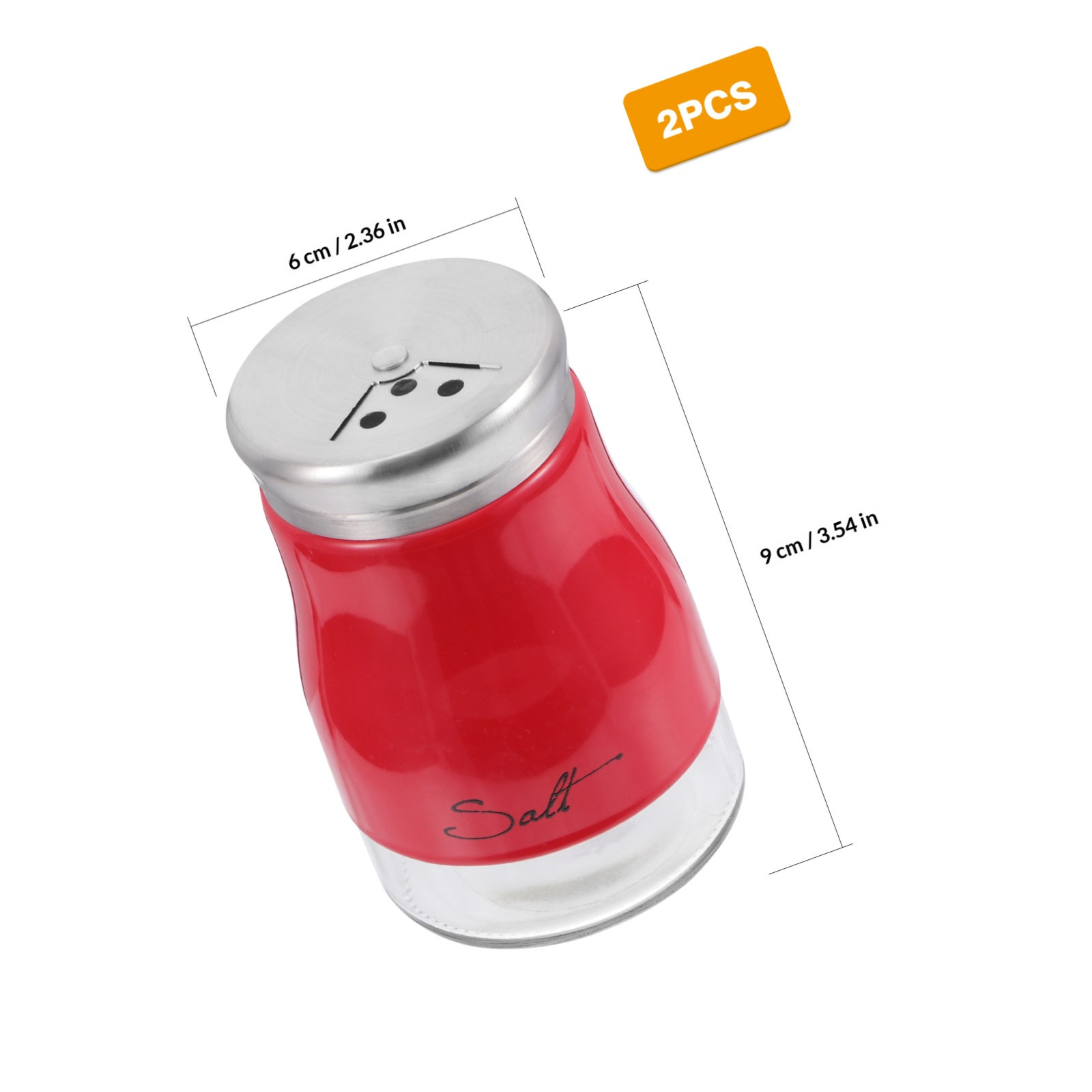 2Pcs Glass Salt Shaker Set Sta - Camping With Cooking recension och pris