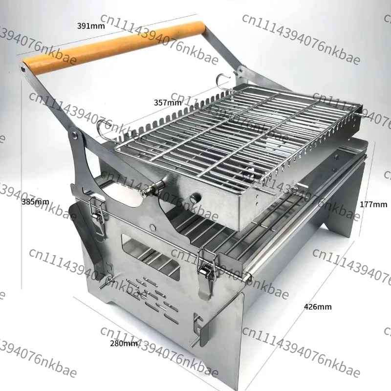 Flip Charcoal Barbecue Grill w - Camping Cooking Mesh recension och pris