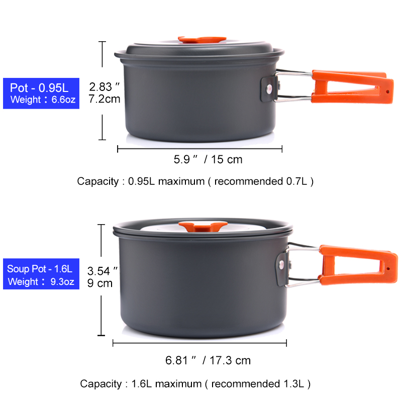 Widesea Camping Outdoor Cookwa - Camping Cooking Set Jetboil recension och pris