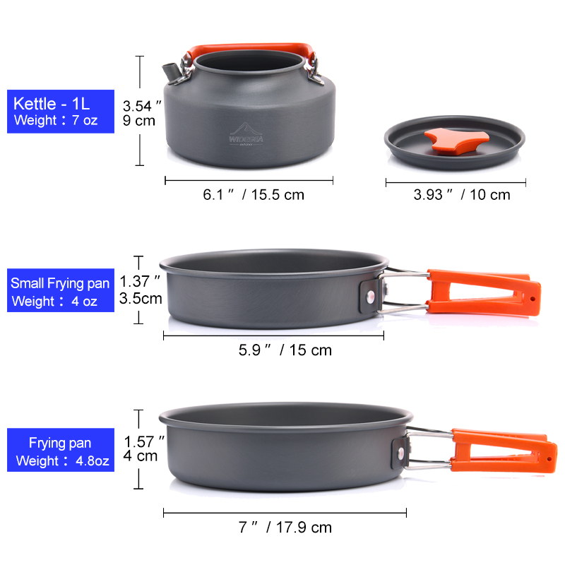 Widesea Camping Outdoor Cookwa - Camping Cooking Set Jetboil recension och pris
