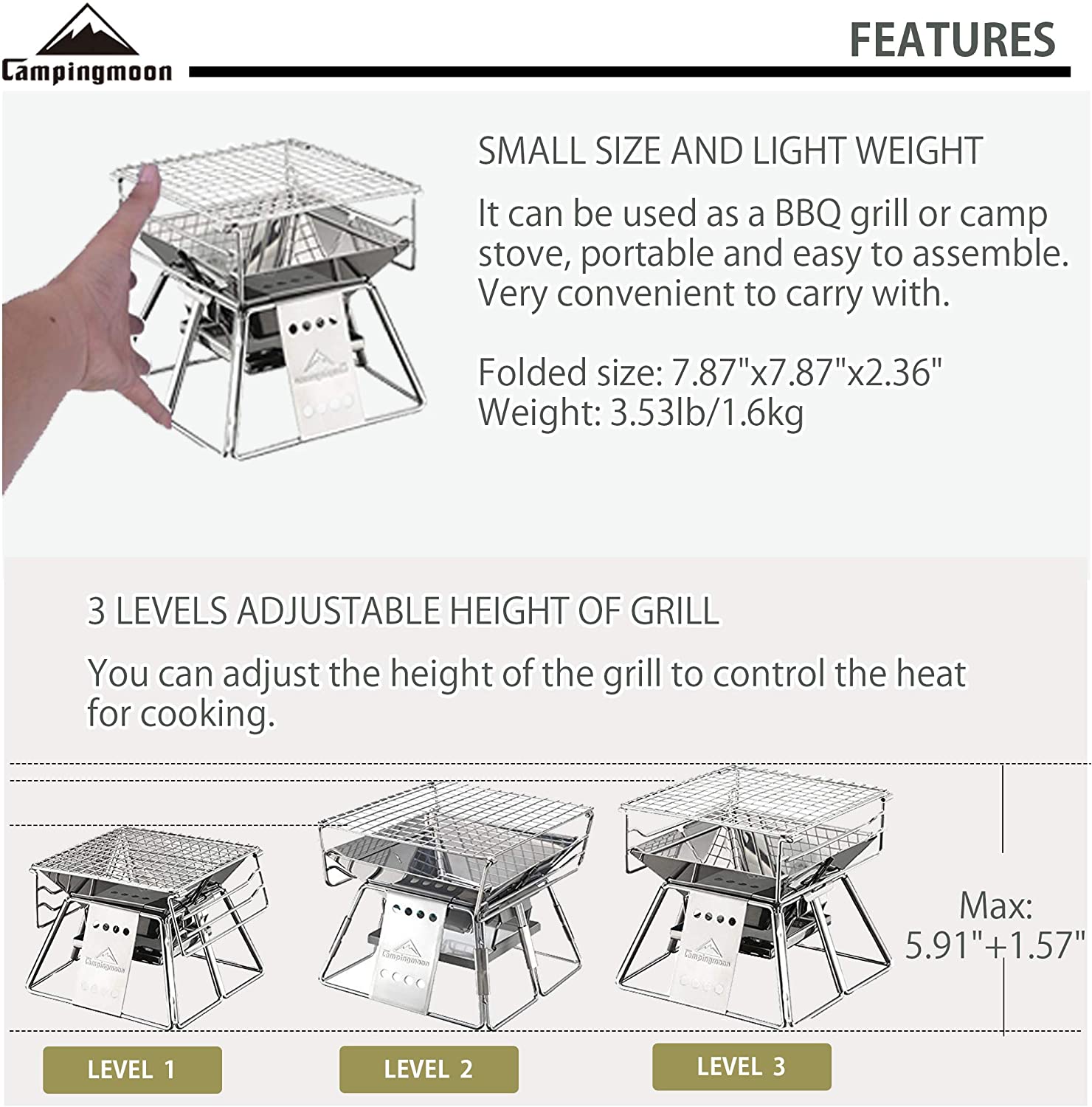 Campingmoon Outdoor Camping Bb - Camping Cooking Burner recension och pris