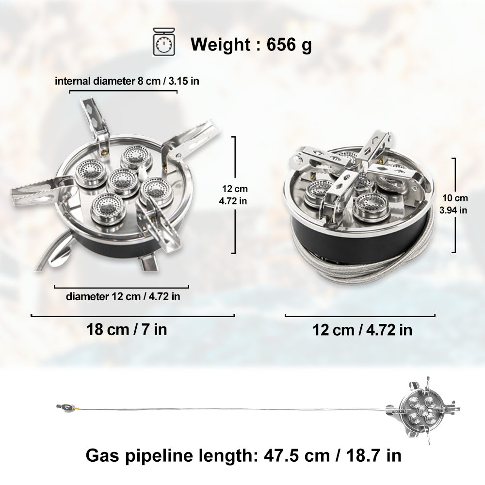 Widesea Camping 5in1 Gas Stove - Camping Cooking Burner recension och pris