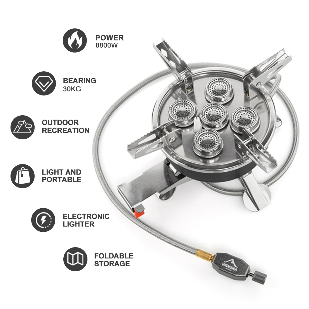 Widesea Camping 5in1 Gas Stove - Camping Cooking Burner recension och pris