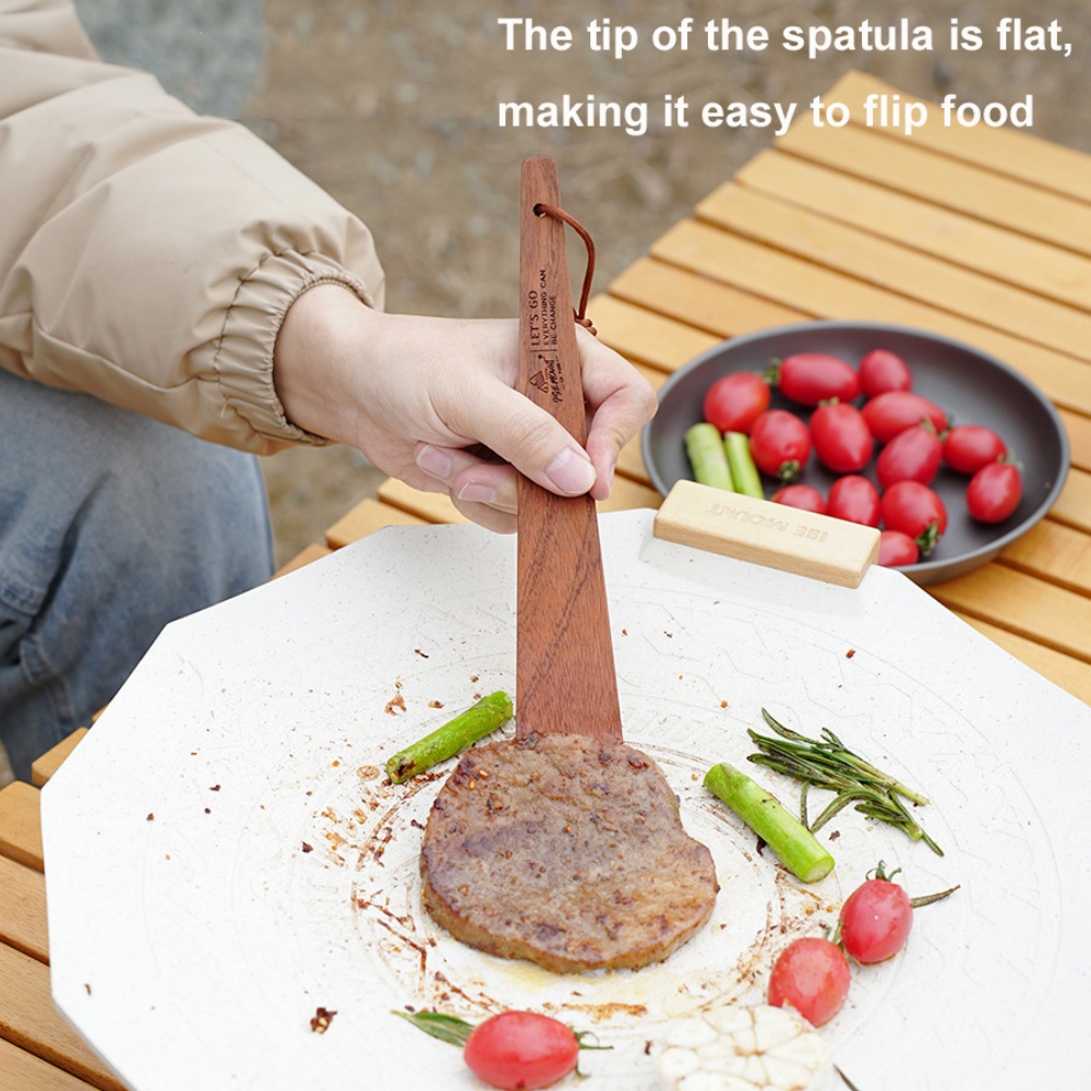 Outdoor Camping Wooden Spatula - Camping Cooking Roll recension och pris