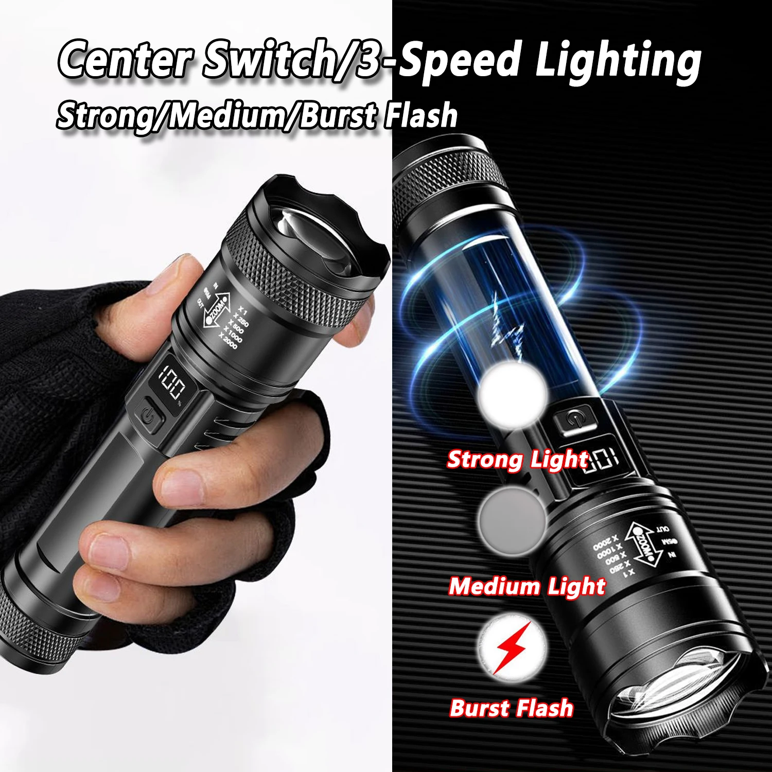 Ultra Bright LED Flashlight 20 - Camping Cooking Fish recension och pris