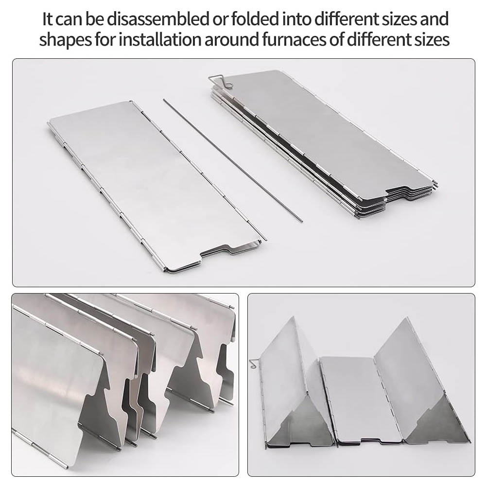 8 Plates Aluminum Windscreen S - Camping Cooking Plate recension och pris