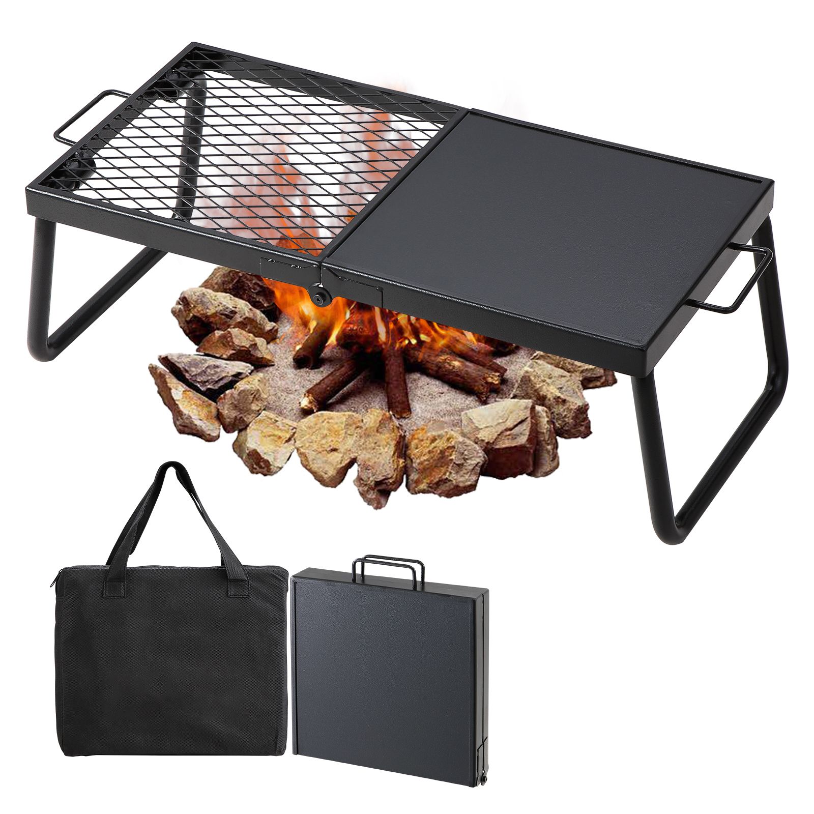 Folding Campfire Grill, Heavy  - Camping Cooking Open Fire recension och pris