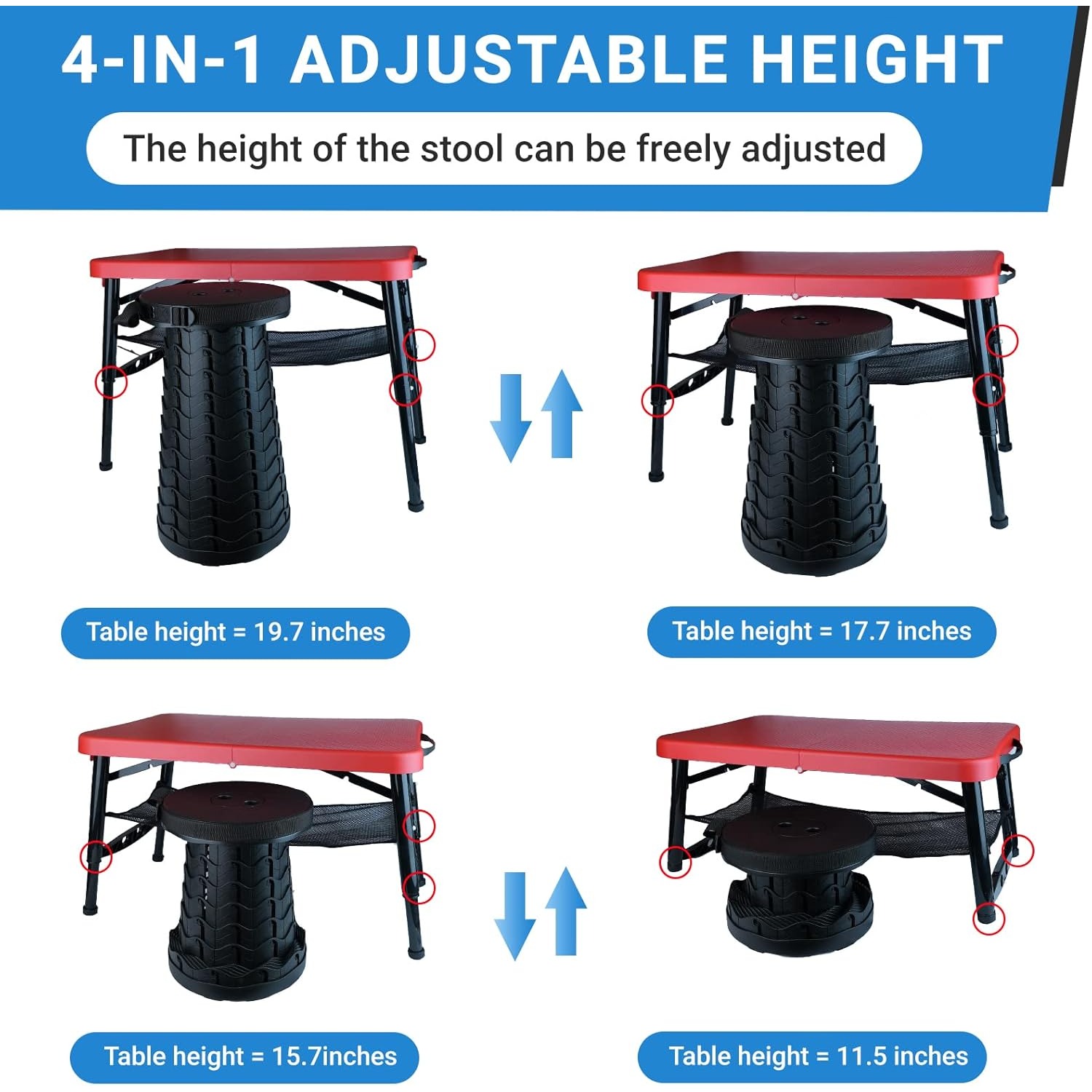 Retractable Folding Table & St - Camping Cooking Table Foldable recension och pris