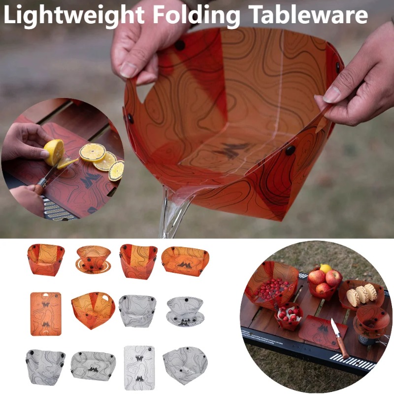 Foldable Camping Tableware Por - Camping Cooking Plate recension och pris